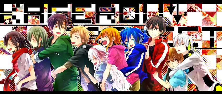 tateyama ayano, kozakura marry, kisaragi shintarou, kido tsubomi, ene, and 5 more (kagerou project and 1 more) drawn by usm_(kk316)