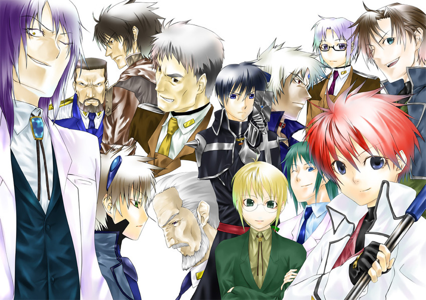 yuuno scrya, erio mondial, zafira, chrono harlaown, strada, and 10 more (lyrical nanoha and 1 more) drawn by jin_nai
