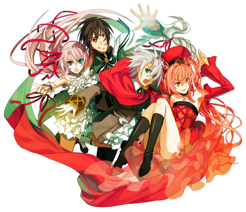 al azif, daijuuji kurou, another blood, and daijuuji kuzaku (demonbane) drawn by osamu_(jagabata)