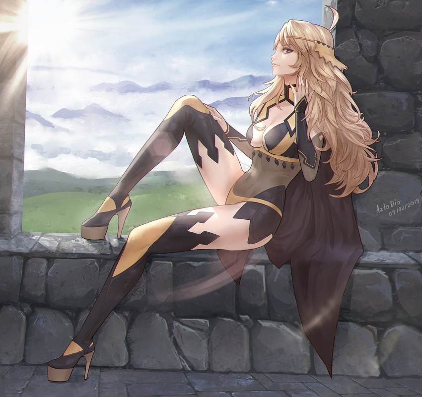 ophelia (fire emblem and 1 more) drawn by aztodio