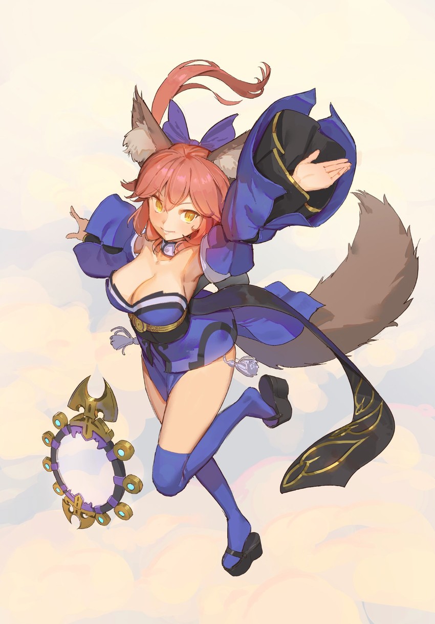 tamamo and tamamo no mae (fate and 1 more) drawn by timbougami