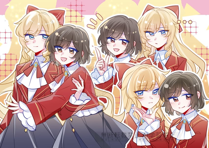 claire francois and rae taylor (watashi no oshi wa akuyaku reijou) drawn by lingxun0328
