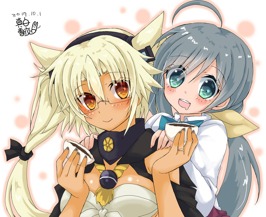 musashi and kiyoshimo (kantai collection) drawn by mashiro_yukiya