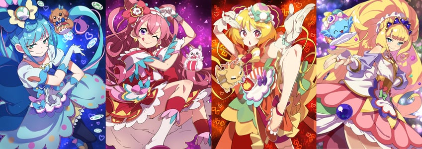 nagomi yui, fuwa kokone, kasai amane, hanamichi ran, cure precious, and 8 more (precure and 1 more) drawn by ushiki_yoshitaka