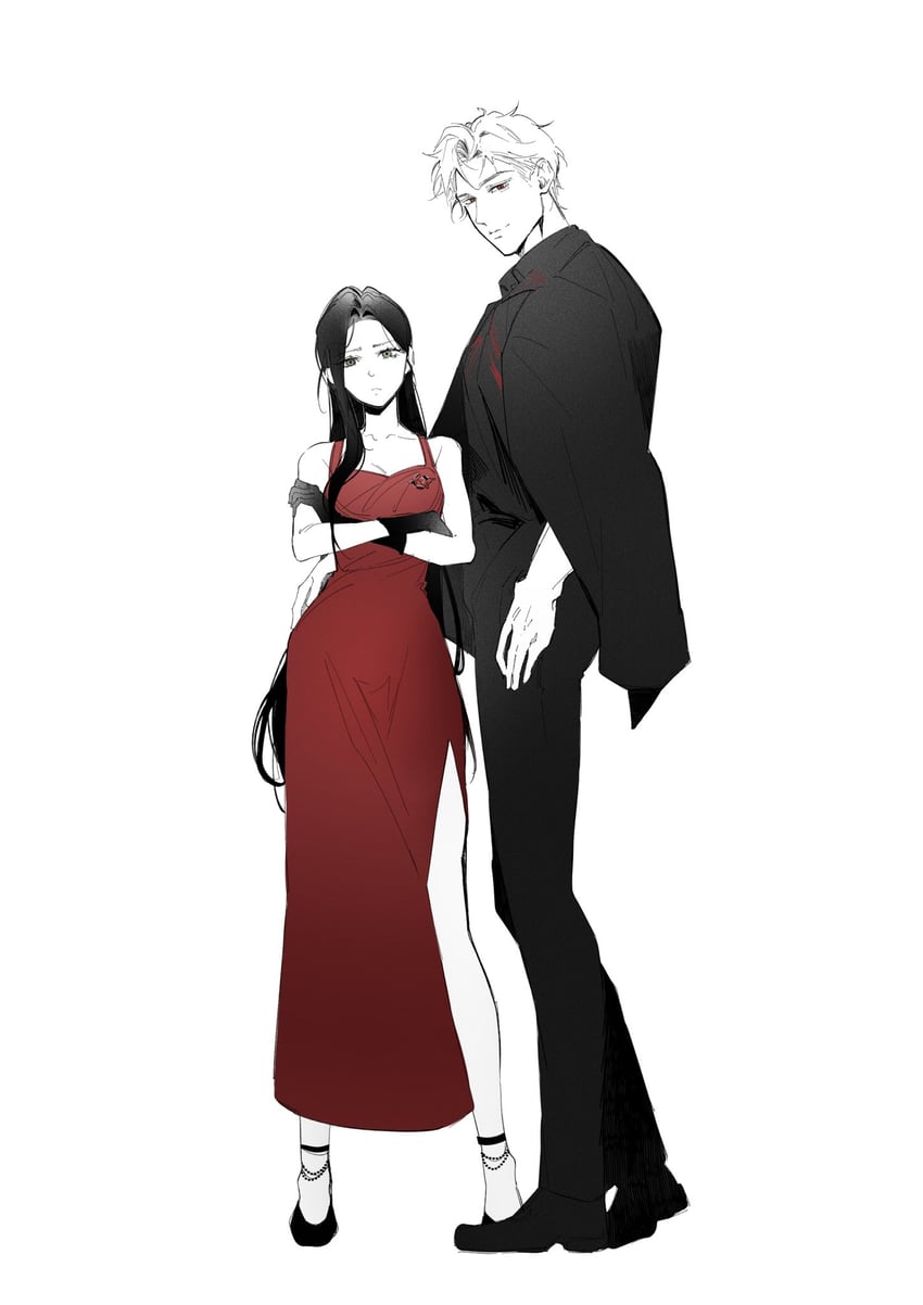 protagonist and sylus (love and deepspace) drawn by ng_ai0
