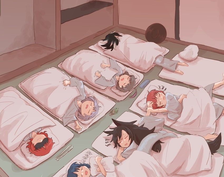 imaizumi kagerou, kijin seija, sekibanki, sukuna shinmyoumaru, wakasagihime, and 3 more (touhou and 1 more) drawn by donki_(yeah)