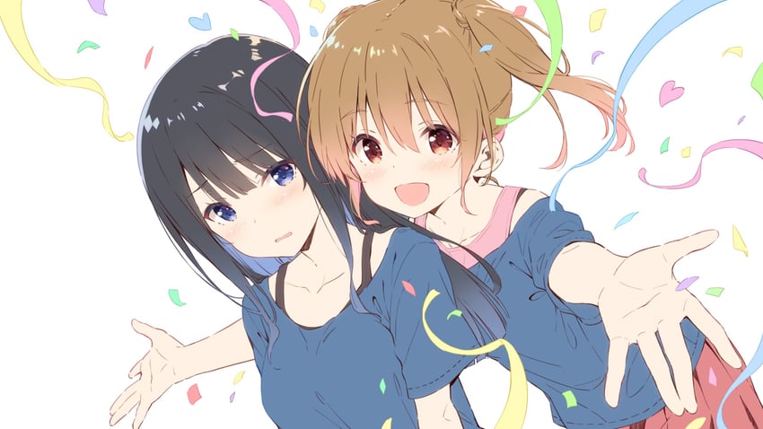 nagase kotono and kawasaki sakura (idoly pride) drawn by qp:flapper