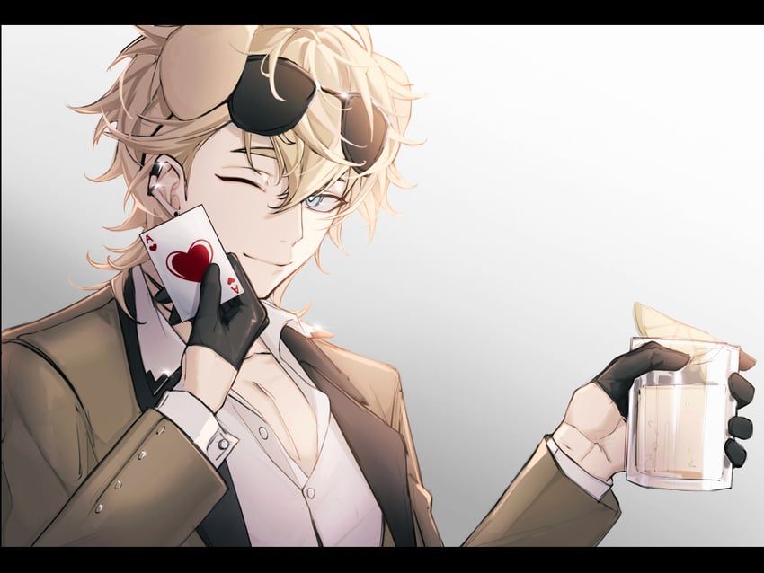 tequila (arknights and 1 more) drawn by shark_(theelegantshark)