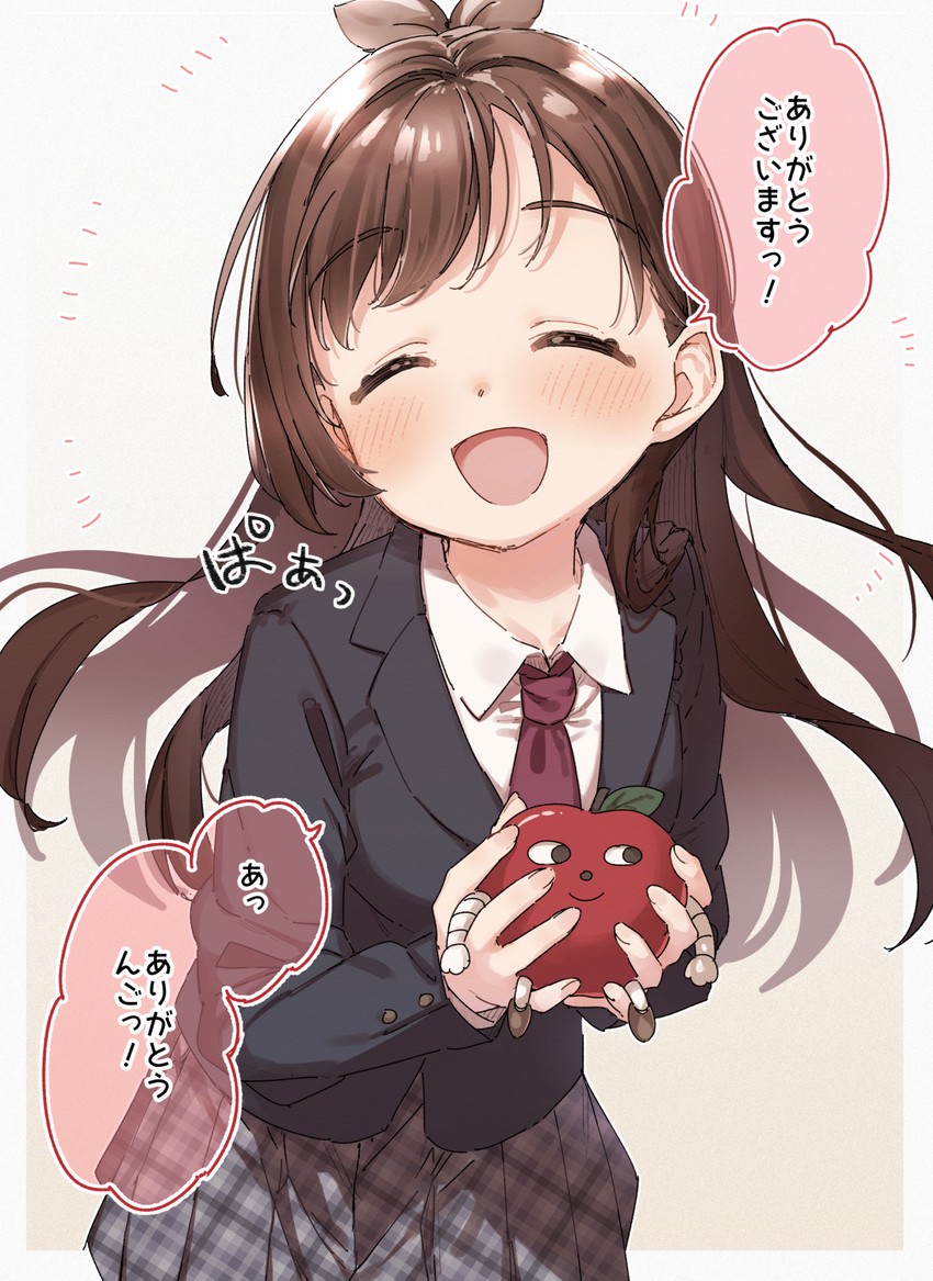 tsujino akari and ringorou (idolmaster and 1 more) drawn by yukie_(kusaka_shi)