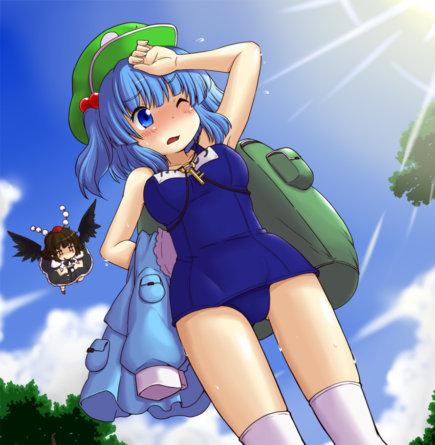 shameimaru aya and kawashiro nitori (touhou) drawn by tanasuke