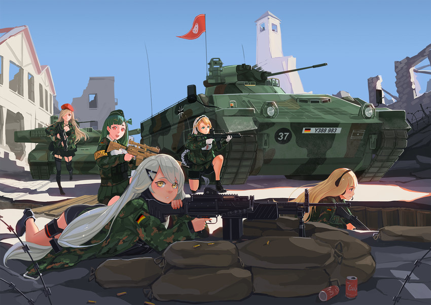 g36, g36c, g3, g28, and mg4 (girls' frontline) drawn by sima_naoteng