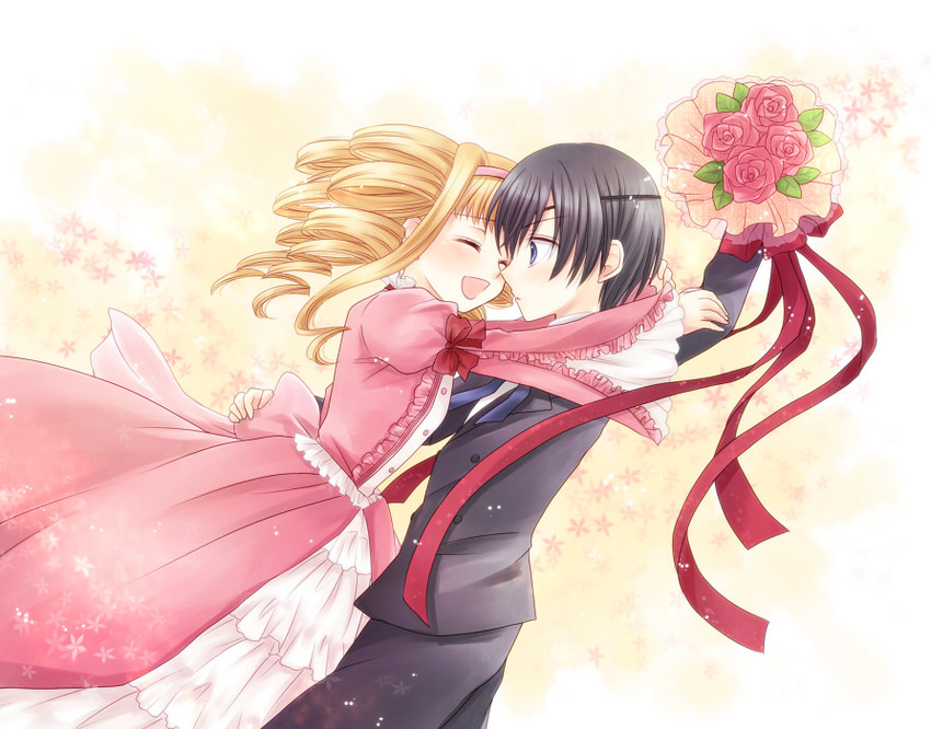 ciel phantomhive and elizabeth ethel cordelia midford (kuroshitsuji) drawn by maekawa_suu