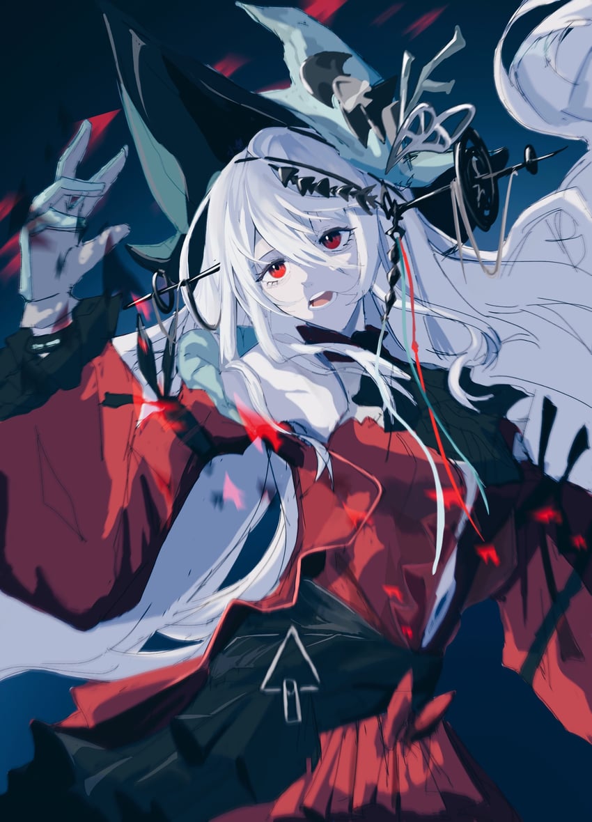 skadi and skadi the corrupting heart (arknights) drawn by lurenw