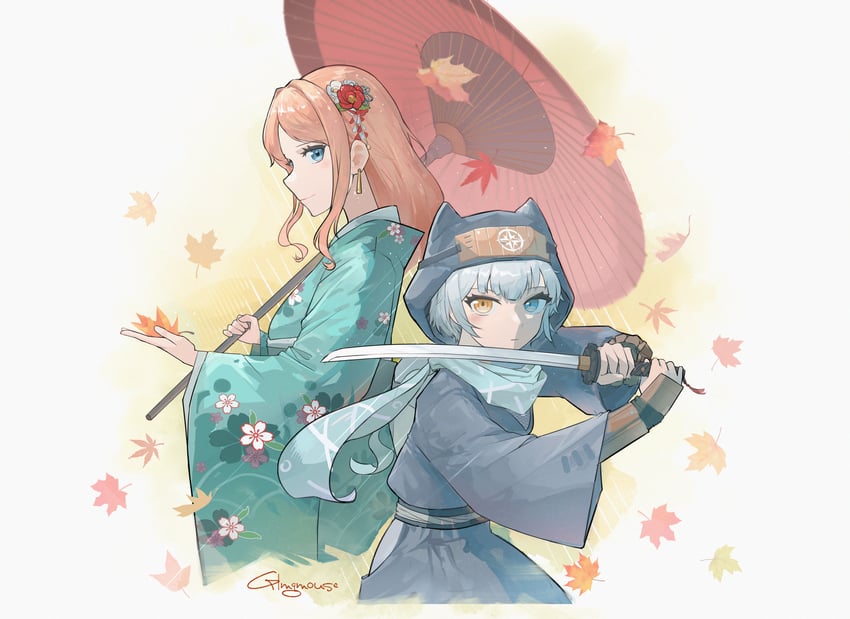 nagasaki soyo and kaname raana (bang dream! and 1 more) drawn by gblamgo