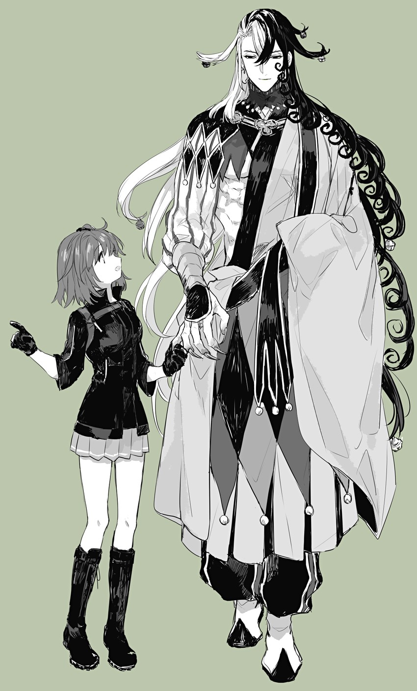 fujimaru ritsuka and ashiya douman (fate and 1 more) drawn by matsuno_(mat8k)