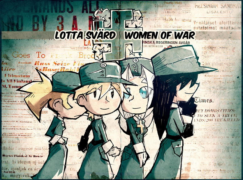 lahja svanbaeck, tyyne rist, taimi maeki, and helle (original and 1 more) drawn by setz