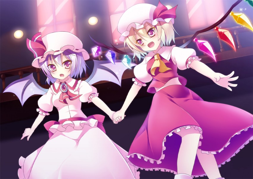 remilia scarlet and flandre scarlet (touhou) drawn by chibi_arisu