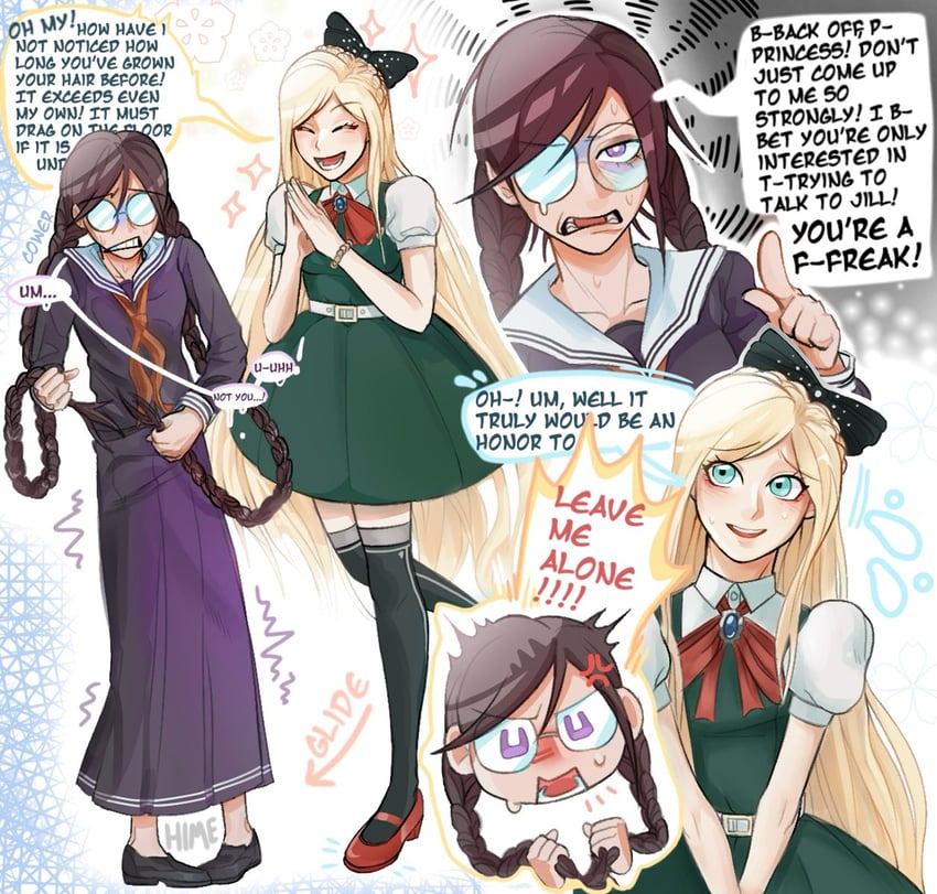 fukawa toko and sonia nevermind (danganronpa and 2 more) drawn by centralhime