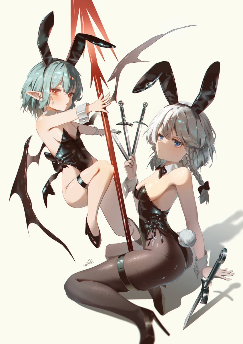 remilia scarlet and izayoi sakuya (touhou) drawn by ycl_060