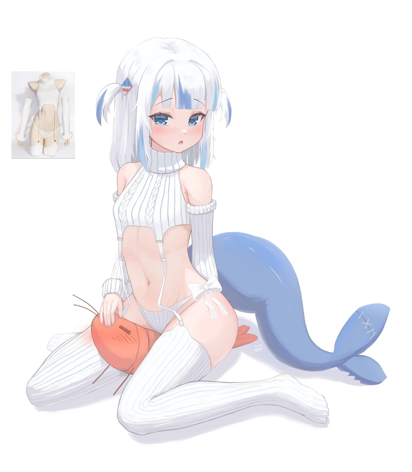 gawr gura and ebi-chan (hololive and 1 more) drawn by fpvjoe