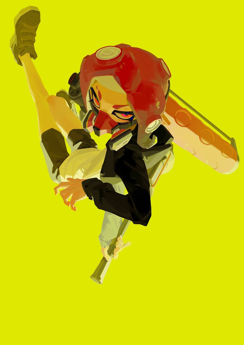 octoling player character and octoling girl (splatoon and 1 more) drawn by beishan_qi