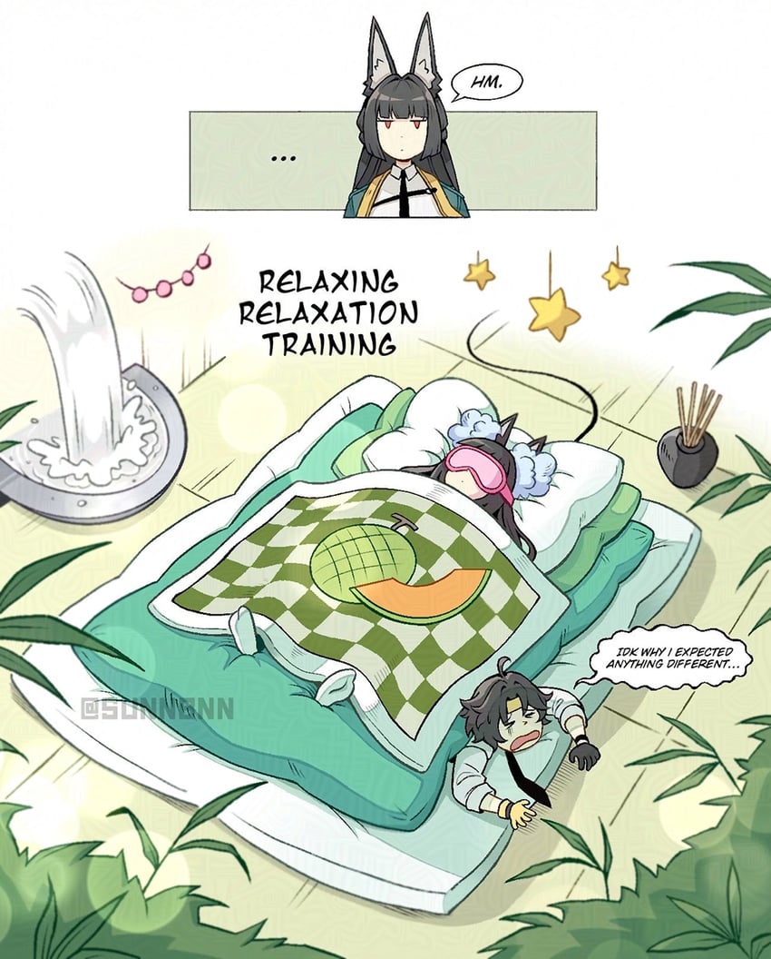 hoshimi miyabi and asaba harumasa (zenless zone zero) drawn by sunnbnn