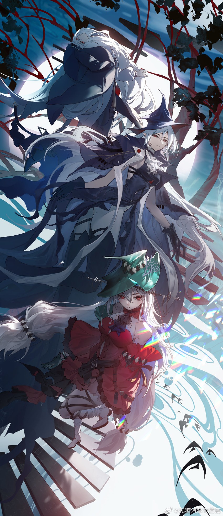 skadi, specter, skadi the corrupting heart, and gladiia (arknights) drawn by wu_tang_qishui_zhuanying_dian