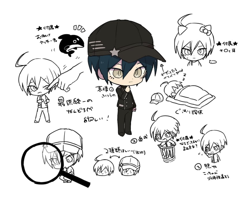 saihara shuichi (danganronpa and 1 more) drawn by ruri_(2620981)