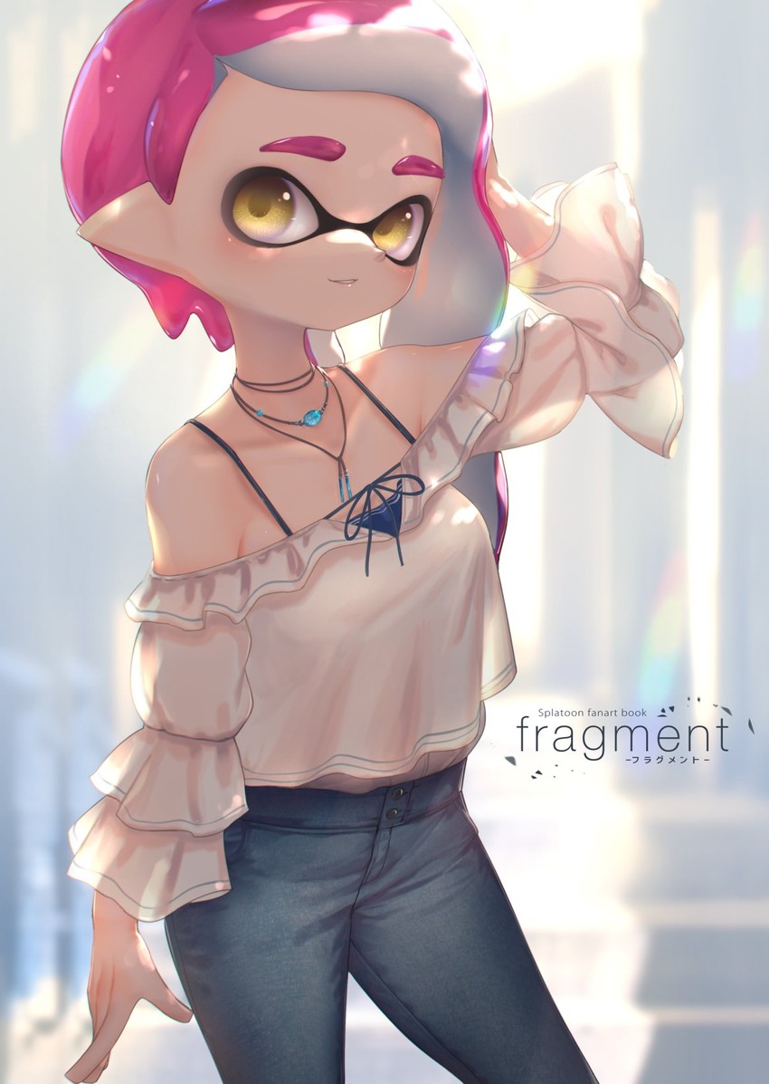 inkling player character and inkling girl (splatoon and 1 more) drawn by kashu_(hizake)