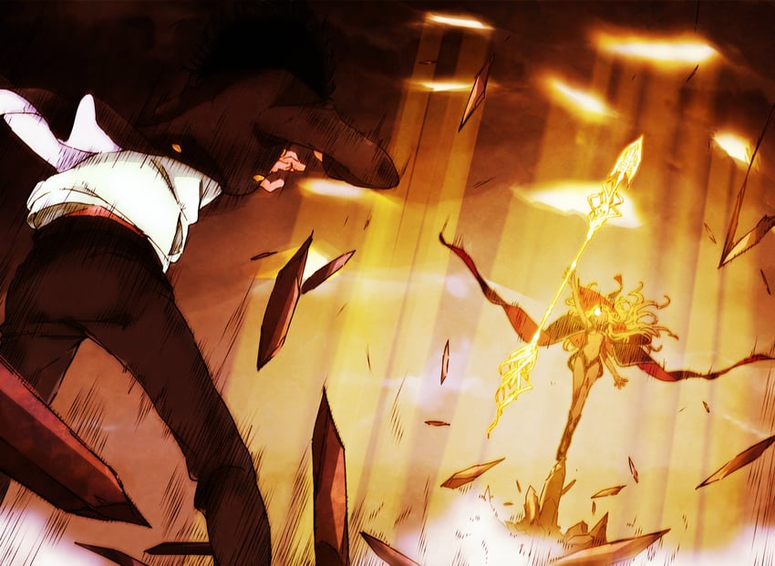 kamijou touma and othinus (toaru majutsu no index and 1 more) drawn by gazing_eye and haimura_kiyotaka