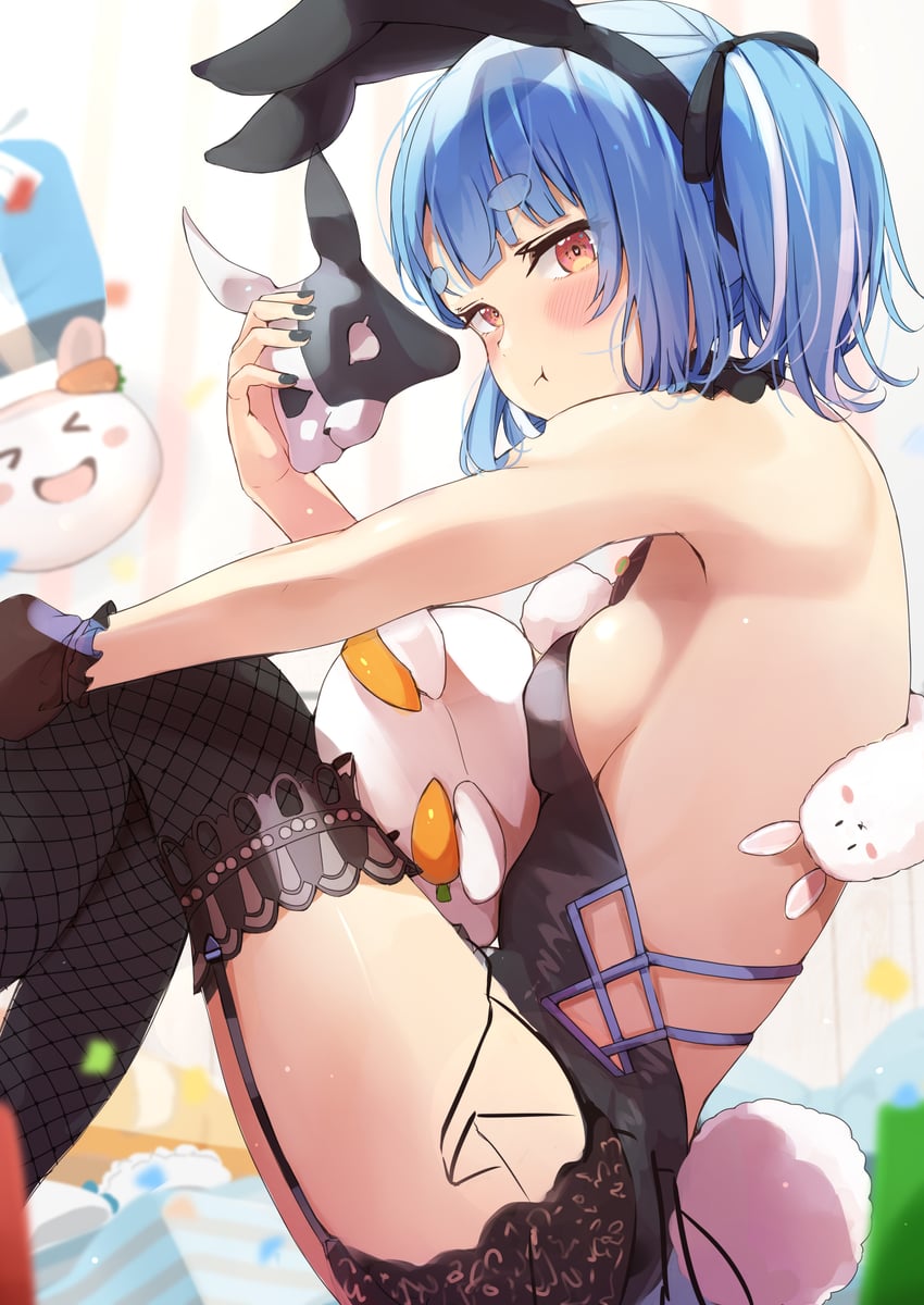 usada pekora, don-chan, and pekomon (hololive) drawn by nira_(vira)