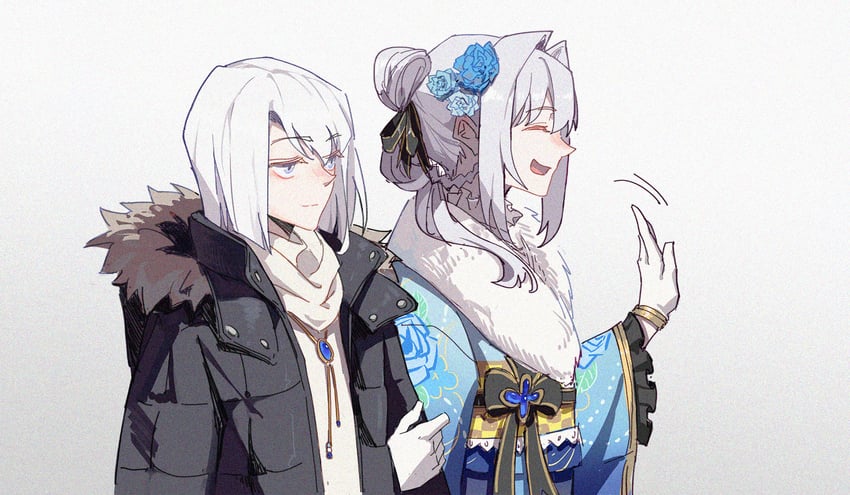 yakumo mitama and izumi kanagi (mahou shoujo madoka magica and 1 more) drawn by die_(die0118)