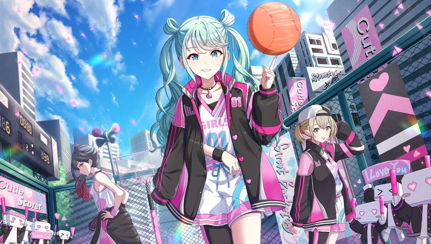 hatsune miku, shiraishi an, azusawa kohane, vivid bad squad miku, and tofu (vocaloid and 1 more) drawn by itogari