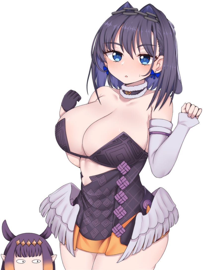 ninomae ina'nis and ouro kronii (hololive and 1 more) drawn by hollyeung