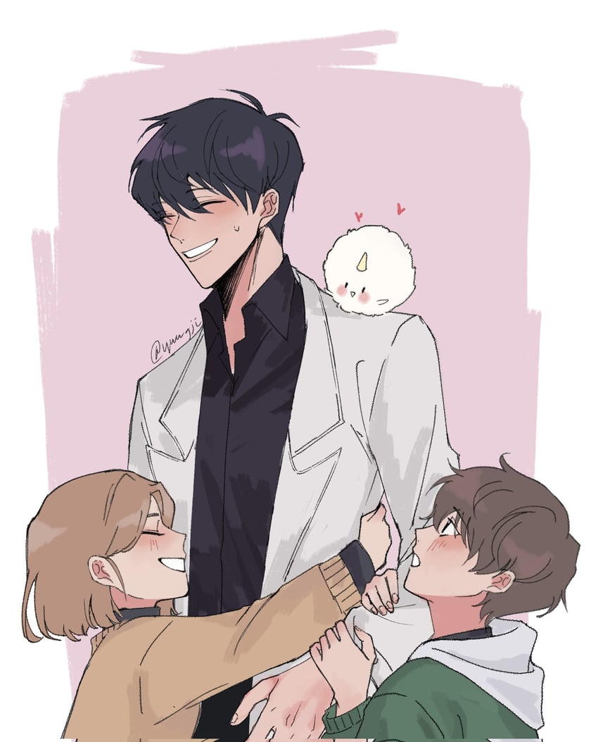 kim dokja, biyoo, shin yoosung, and lee gilyoung (omniscient reader's viewpoint) drawn by yuugji