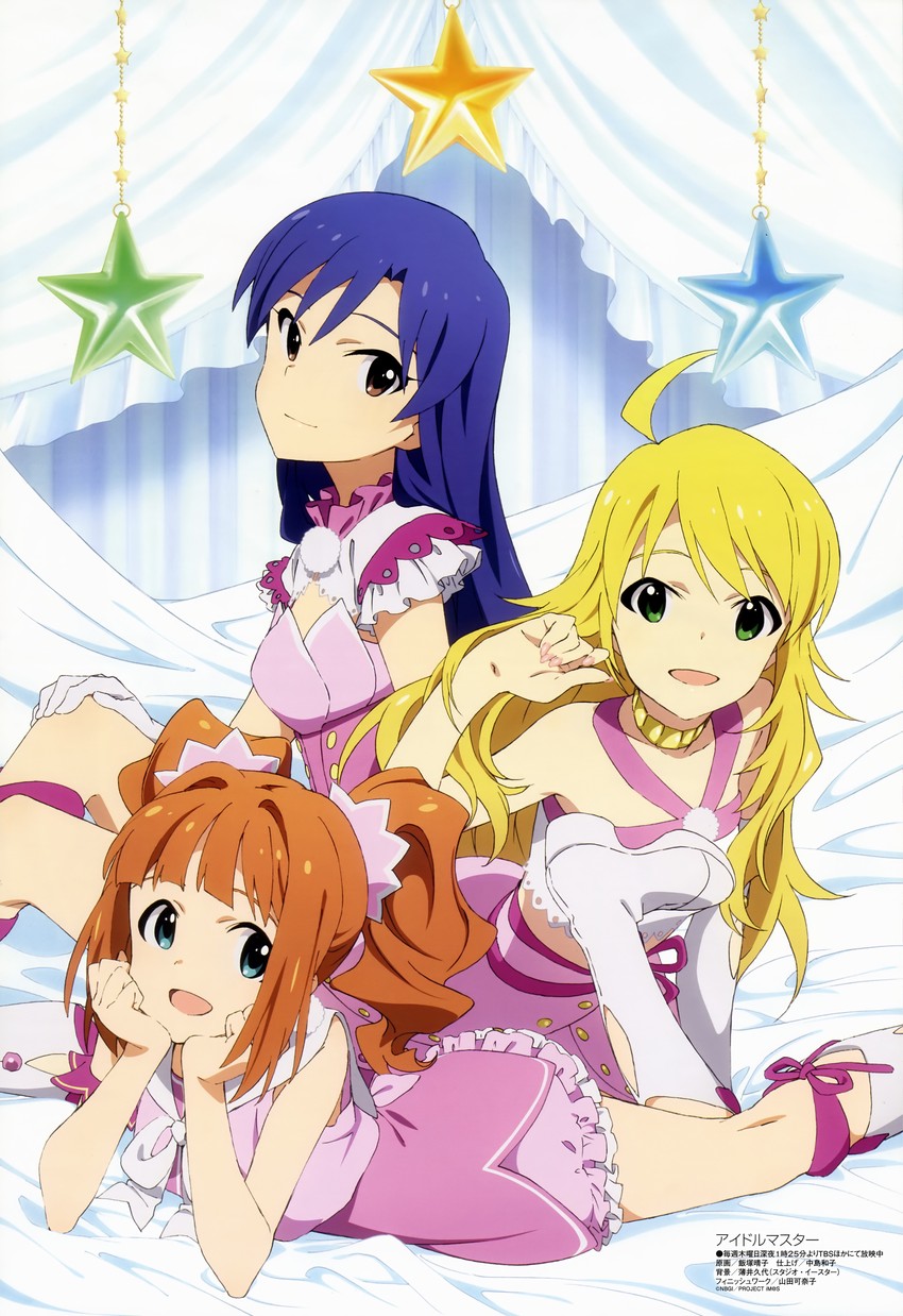 hoshii miki, kisaragi chihaya, and takatsuki yayoi (idolmaster and 1 more) drawn by iizuka_haruko