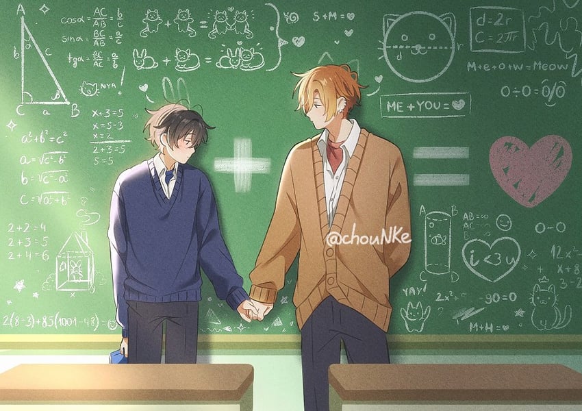 sasaki shuumei and miyano yoshikazu (sasaki to miyano) drawn by chounke