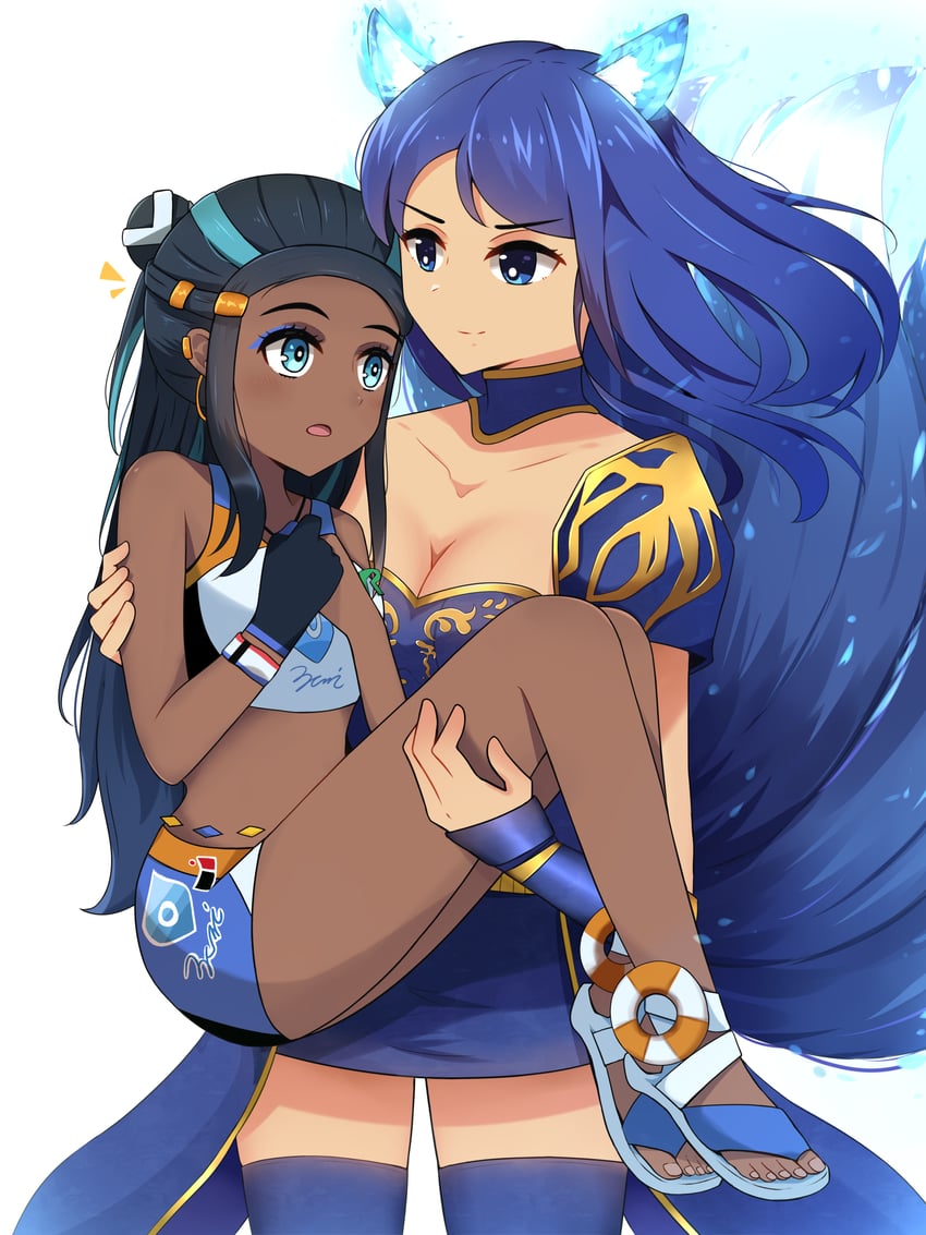 nessa and kodaka lu'an (original and 2 more) drawn by tadada