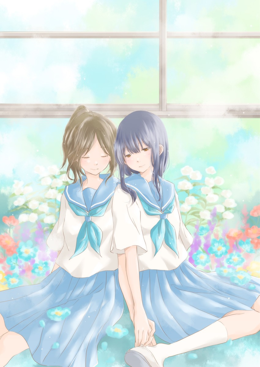 yoroizuka mizore and kasaki nozomi (hibike! euphonium and 1 more) drawn by hoshiibara_mato