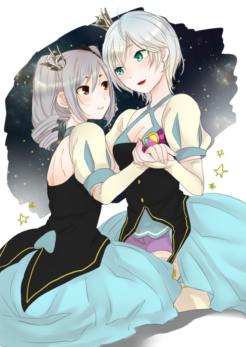 kanzaki ranko and anastasia (idolmaster and 1 more) drawn by machiko_(kama425)