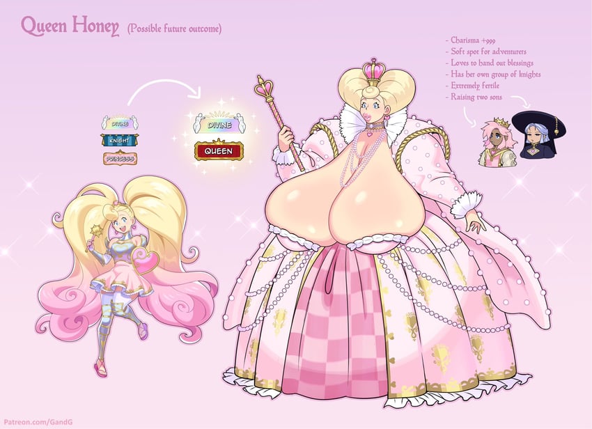 honey luxmoore and queenie honey (original) drawn by gandg