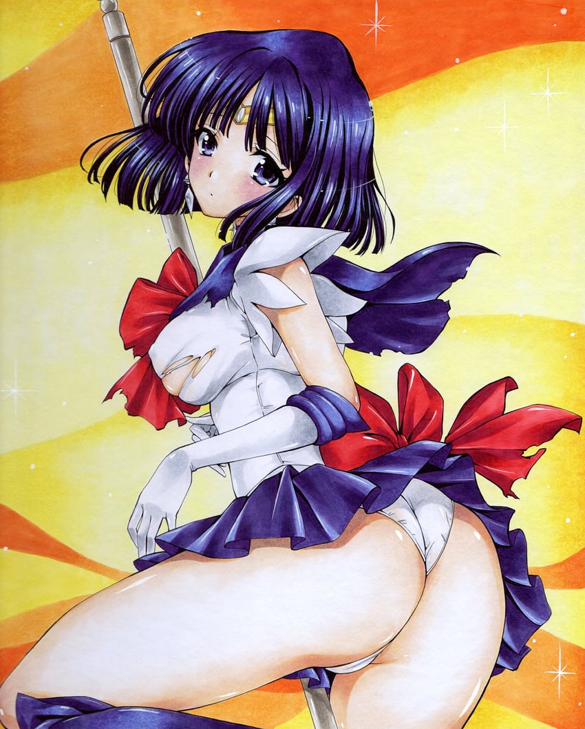 tomoe hotaru and sailor saturn (bishoujo senshi sailor moon) drawn by hmdark-9