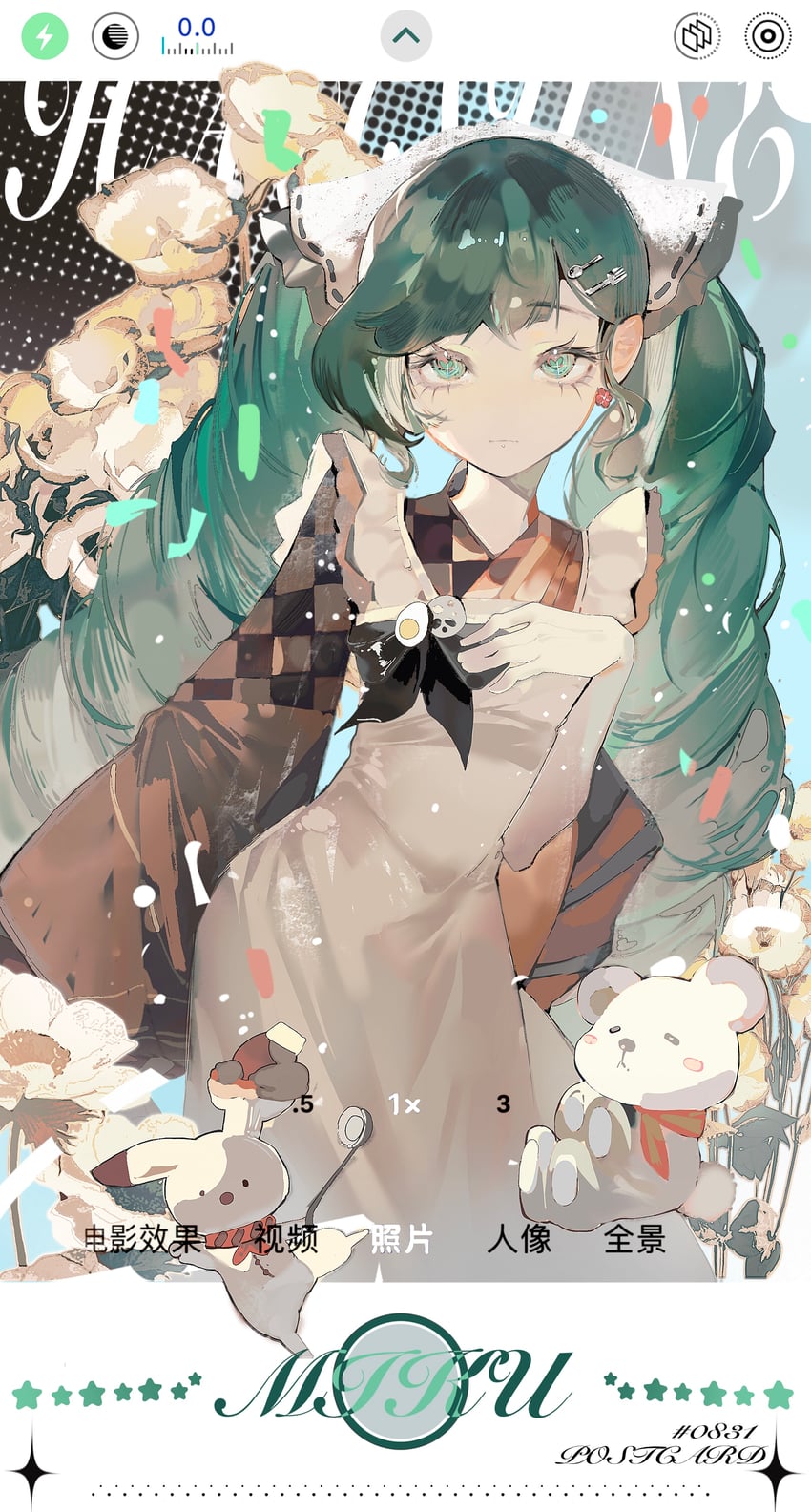 hatsune miku, yuki miku, and rabbit yukine (vocaloid) drawn by k-oi