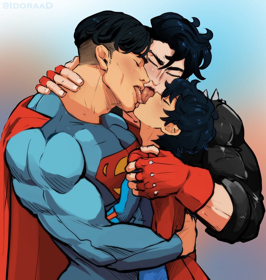 superman, clark kent, superboy, jonathan kent, and kon-el (dc comics and 1 more) drawn by idoraad