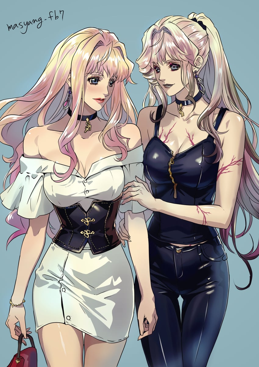 sheryl nome and yami sheryl (macross and 1 more) drawn by ryu_(masu_nantoka-san)