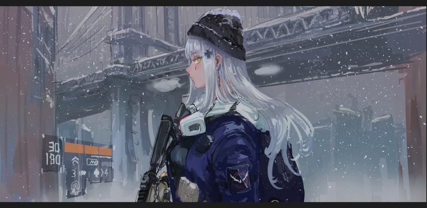 hk416 and agent 416 (girls' frontline and 1 more) drawn by osakana_(denpa_yun'yun)