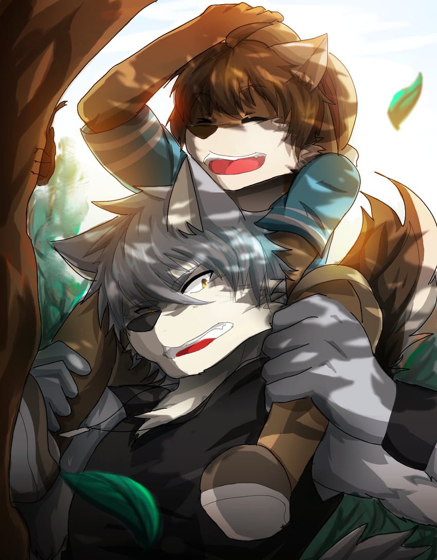 kouya aotsuki and shun kodori (morenatsu) drawn by tachiyawolf