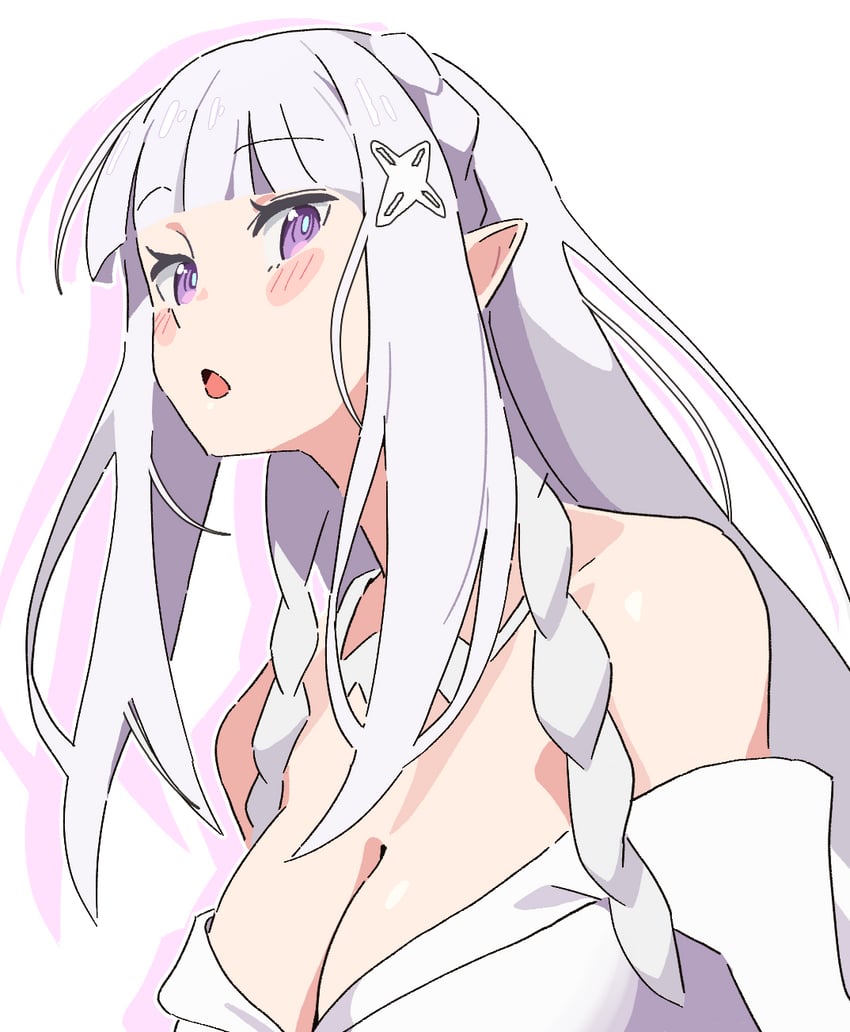 emilia (re:zero kara hajimeru isekai seikatsu) drawn by noyama_takenoko