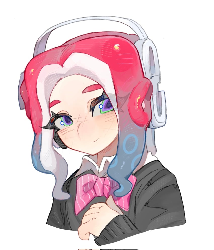 octoling player character and octoling boy (splatoon and 1 more) drawn by redbeanpie0