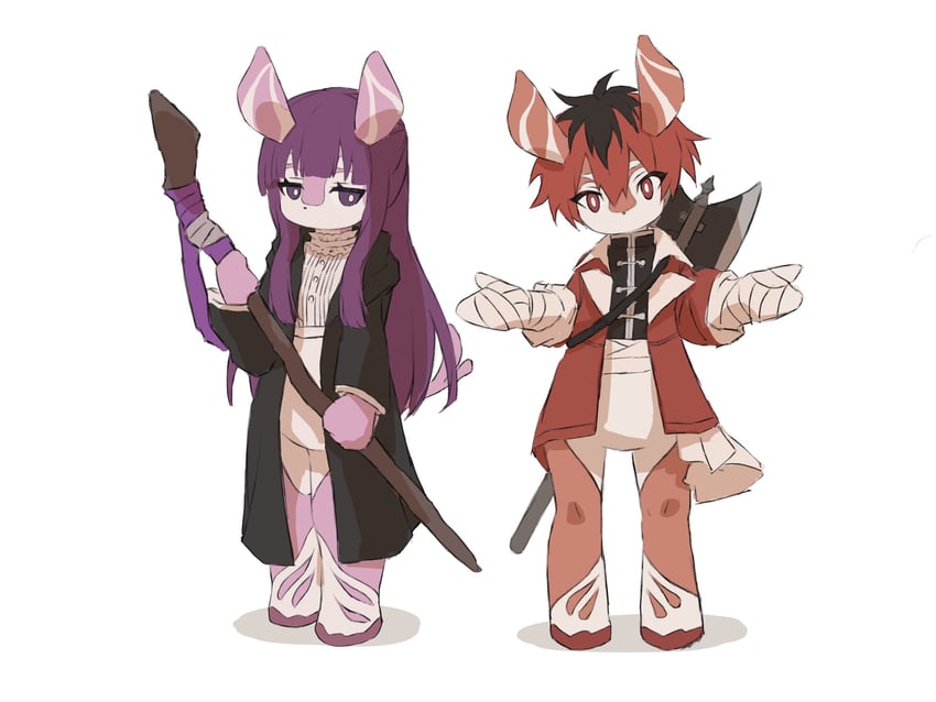fern and stark (genshin impact and 1 more) drawn by situki